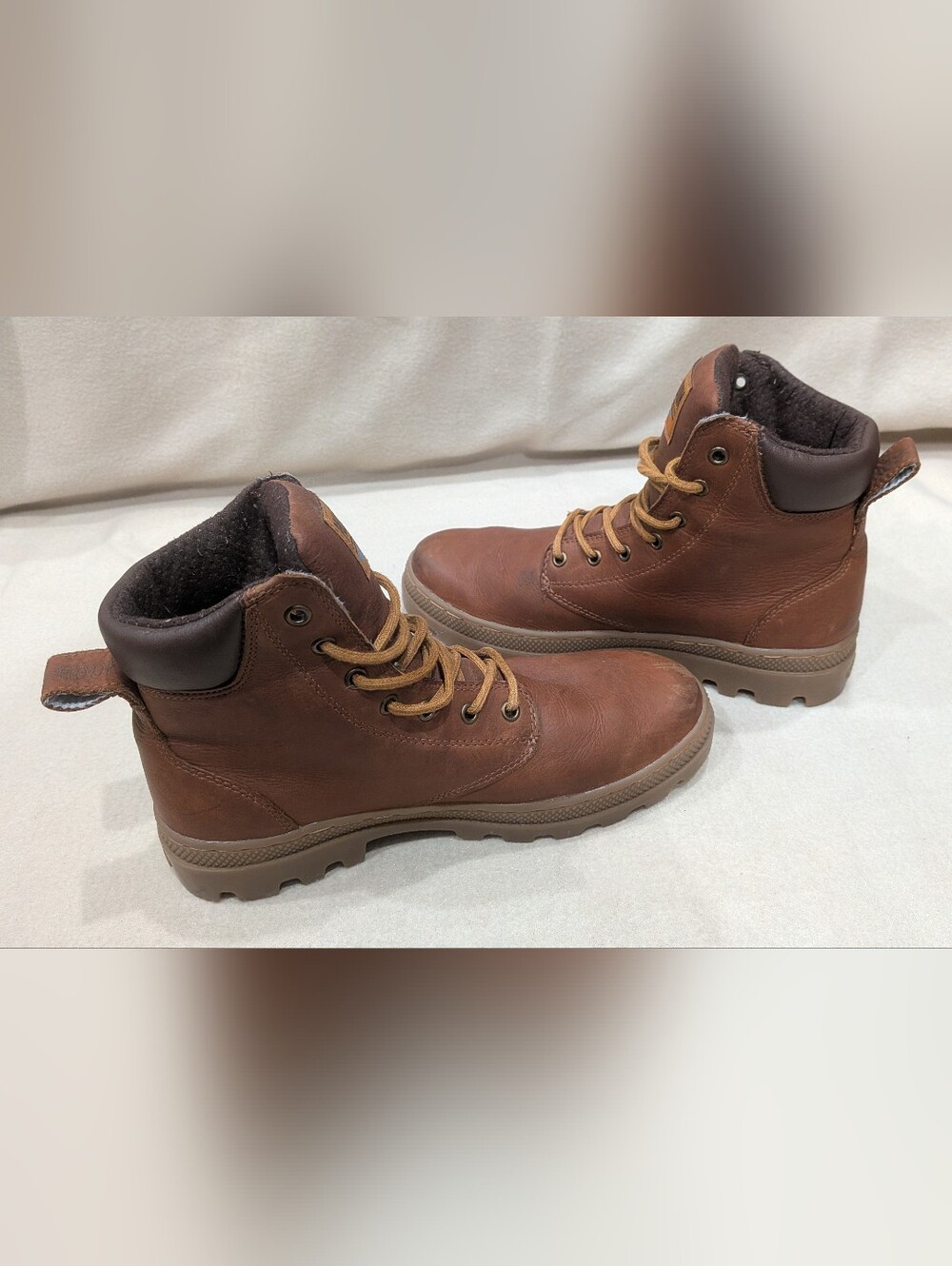 Palladium Men’s Brown Leather Lace-Up Boots - Picture 3 of 12